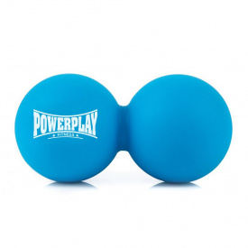 Массажный двойной мяч PowerPlay PP-4355 Silicone Lacrosse Peanut Ball 6.3х12.6 см Синий