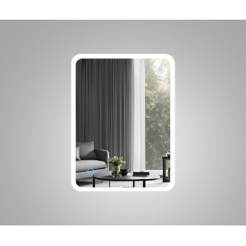 Дзеркало з підсвіткою прямокутне Tobi Sho Антігуа для ванної кімнати, спальні, передпокою, 800х600 мм