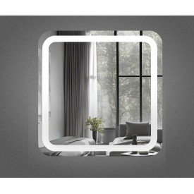 Дзеркало з підсвіткою квадратне Tobi Sho Софія/Ельче для ванної кімнати, спальні, передпокою, 800х800 мм