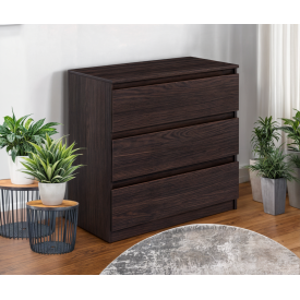 Комод малогабаритний Tobi Sho Caroll T-214 на 3 шухляди для вітальні, спальні 800х760х400 мм Венге