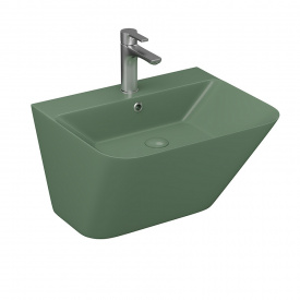 Раковина подвесная Lucco Moena 550х450 прямоугольная, зеленая матовая