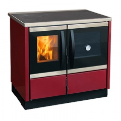 Печь с водяным контуром MBS Thermo Rocky red 25 кВт правое верхнее подключение дымохода Киев