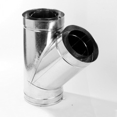 Трійник 45° на димохід Versia-Lux Ø 150/220 мм нерж/оц 0,8 / 0,5 мм двостінний елемент Полтава