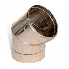 Коліно 45° на димохід Versia-Lux Ø 200 мм нержавіюча сталь 0,8 мм одностінний елемент Білгород-Дністровський