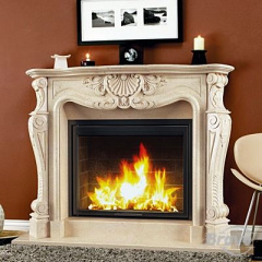 Портал каминный Браво Фантазия 2 угловой botticino Броды