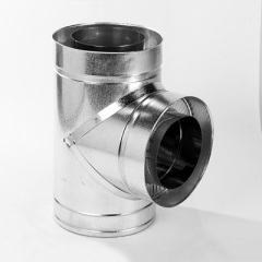 Трійник 87° на димохід Versia-Lux Ø 160/220 мм нерж/оц 0,8/0,5 мм двостінний елемент Кропивницький
