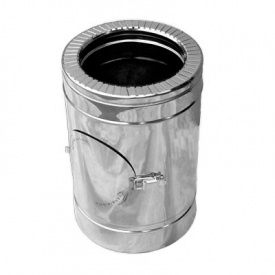 Ревізія на димохід Versia-Lux Ø 230/300 мм нерж/нерж 0,8/0,5 мм двостінний елемент