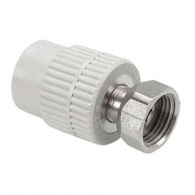 Переход с металлической вставкой и накидной гайкой Wavin Ekoplastik 25 мм 1"