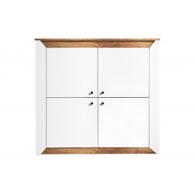 Тумба-комод Натіво-2 (98х38х92 см, білий + дуб крафт золотий)