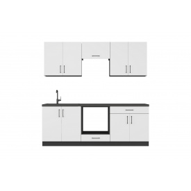 Кухонний гарнітур Орбіто-7 (221 см, білий)