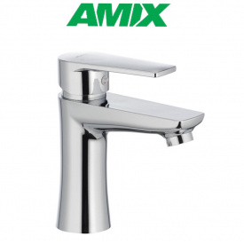 Смеситель для умывальника AMIX Oscar-001 Chrome (без подвода), Хром