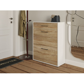 Тумба для взуття Tobi Sho Laura Т-207 з шухлядою в передпокій, 700х920х280 мм Білий-Сонома