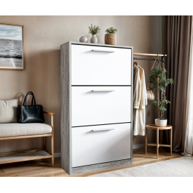 Тумба для обуви Tobi Sho Astrid ST-0021 в прихожую, 590х1200х280 мм Бетон-Белый