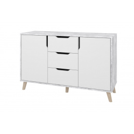 Комод Blocio (120х40х75,5 см, бетон + білий)