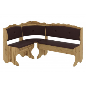 Кухонний куточок GourmetGrove-1 (шкірзам, коричневий + тахо, 150х110 см)