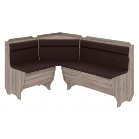 Кухонний куточок PinePlatter-1 (шкірзам, коричневий + трюфель, 160х120 см)