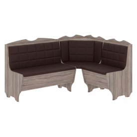 Кухонний куточок SupperSpace-1 (шкірзам, коричневий + трюфель, 160х120 см)