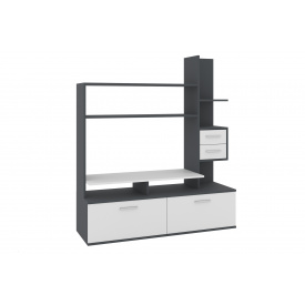 Набір у вітальню Verso (130х42х150 см, антрацит + білий)