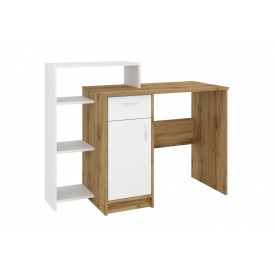 Стіл письмовий Esseto (116,6х48х75/92 см, тахо + білий)