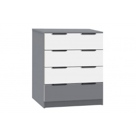 Комод Компакта-5 (80х38х88 см, сірий шифер + білий)