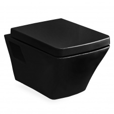 Унитаз подвесной VOLLE TEO 350x530 с сиденьем, черный матовый (13-88-422black)