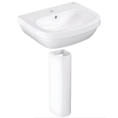Раковина подвесная Geberit Euro Ceramic 550×450 с полупьедесталом, прямоугольная белая (39336000_39202000) Кропивницкий