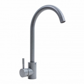 Смеситель для кухни Platinum NS01 (3008A-NA) однорычажный, серый металлик