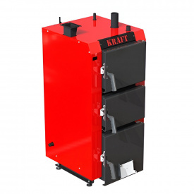 Кoтел длительного горения Kraft S 30 кВт 300м2 с ручным управлением