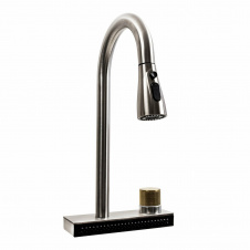 Смеситель для кухни Platinum ZS84 "Водопад" с выдвижным изливом, никель
