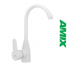 Смеситель для кухни AMIX Mario-011(W) White (без подвода), Белый