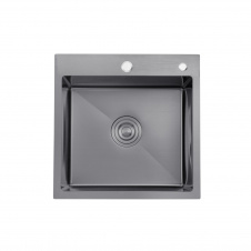 Мойка кухонная Kroner Handmade (Krp) Pvd Schwarze-5050Hm D3.0-1.0T215