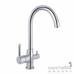Смеситель для кухни с изливом для фильтрованной воды Qtap Grand QTGRA362CRM45667 хром Вишневе