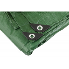 Тент двусторонний MASTERTOOL 6х8 м 130 г/м² Khaki and silver (89-1608) Київ