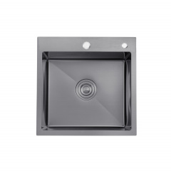 Мойка кухонная Kroner Handmade (Krp) Pvd Schwarze-5050Hm D3.0-1.0T215 Хмільник