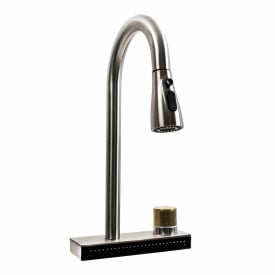 Смеситель для кухни Platinum ZS84 "Водопад" с выдвижным изливом, никель