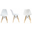 Круглий стіл JUMI Scandinavian Design white 80см. + 4 сучасні скандинавські стільці Коростень
