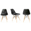 Круглий стіл JUMI Scandinavian Design black 80см. + 2 сучасні скандинавські стільці Кропивницкий
