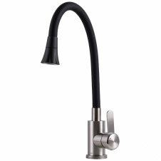 Фото - Смеситель для кухни Globus Lux WIEN гибкий излив, черный (SBT2-203SA-B01) Смеситель для кухни Globus Lux WIEN гибкий излив, черный (SBT2-203SA-B01)