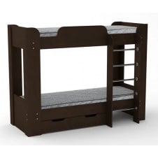 Двоярусне ліжко Твікс-2 Компаніт 190х70 см дсп венге