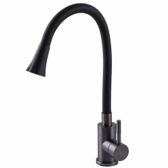 Смеситель для кухни Globus Lux Alpen гибкий излив, черный (SBT1-203SA-GP-B01) Миргород