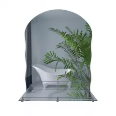 Зеркало для ванной комнаты Lidz Anny 850х600 фигурное, с полочкой (140.07.02) Киев