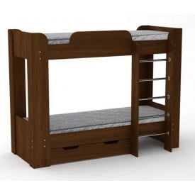 Двоярусне ліжко Твікс-2 Компаніт 190х70 см дсп горіх