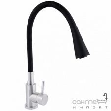 Смеситель для кухни с гибким изливом Lidz Aria 015 F31 LDARI015F31BNK31872 никель/черный