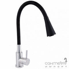 Смеситель для кухни с гибким изливом Lidz Aria 015 F31 LDARI015F31BNK31872 никель/черный Васильків