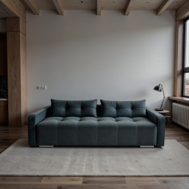 Диван-трансформер Tobi Sho ARMADA прямий м'який шеніл Chelsea Сизий/83, 2250х900х970 мм