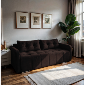 Диван-трансформер Tobi Sho ARMADA прямий м'який шеніл Chelsea Темно-коричневий/19, 2250х900х970 мм