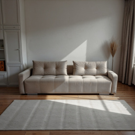 Диван-трансформер Tobi Sho ARMADA прямий м'який шеніл Chelsea Молочний/05, 2250х900х970 мм