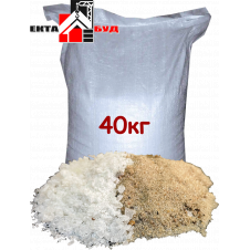 Піщано-сольова суміш 15% в мішках по 40кг (піскосуміш ПСС піщано-соляна 6:1 фасована) технічна сіль для посипання доріг і тротуарів