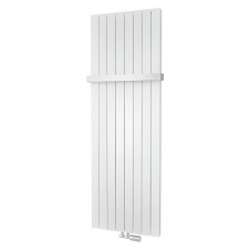 Дизайнерский вертикальный радиатор ISAN Melody Collom Double 1800x298 с LED-подсветкой, белый