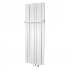 Дизайнерский вертикальный радиатор ISAN Melody Collom Double 1800x298 с LED-подсветкой, белый Никополь